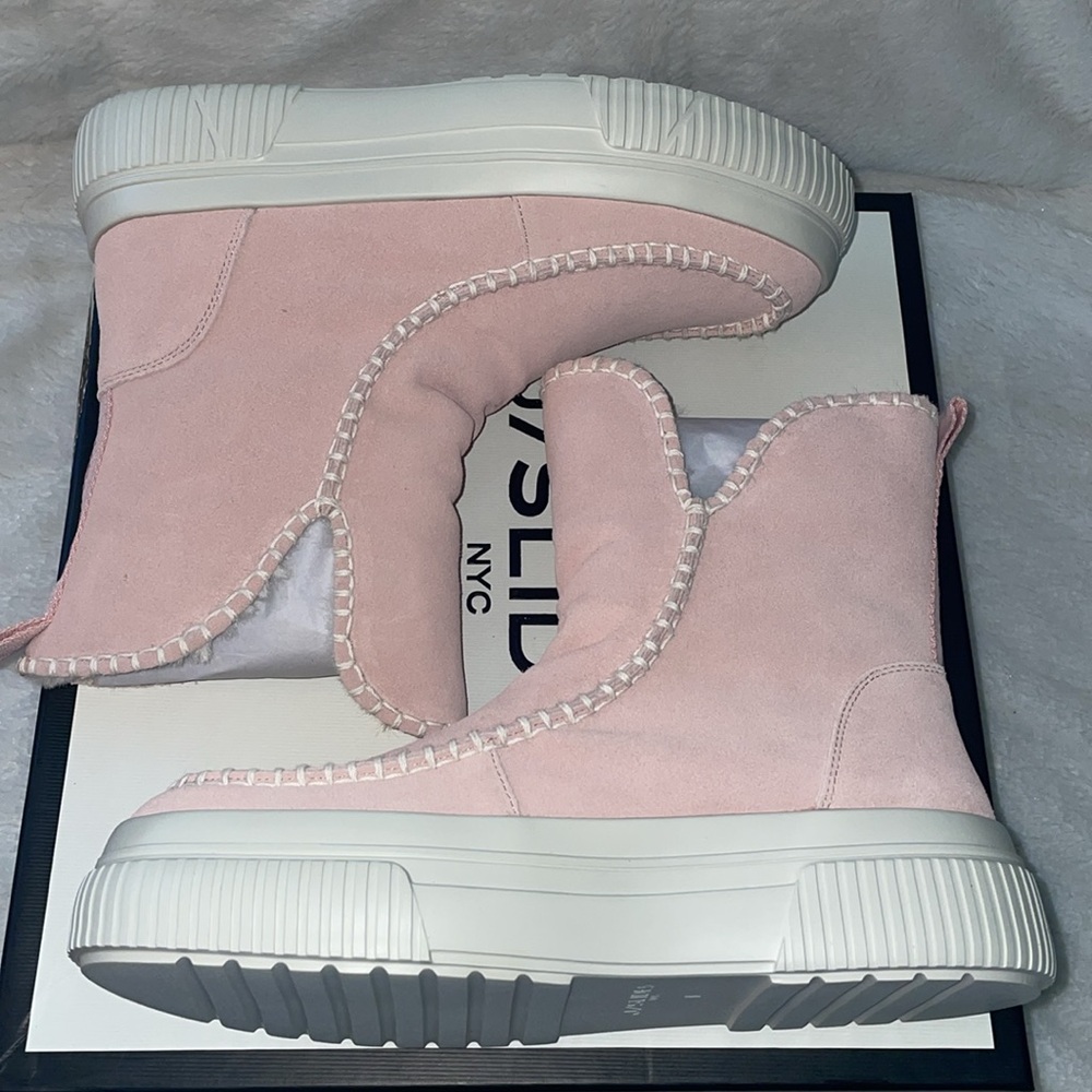 NWT J/SLIDES ELY Pink Suede Boot - Picture 7 of 10